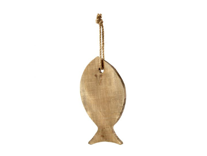 Holz-Fisch mit Jutekordel - Willenborg Dekotrends & Lifestyle